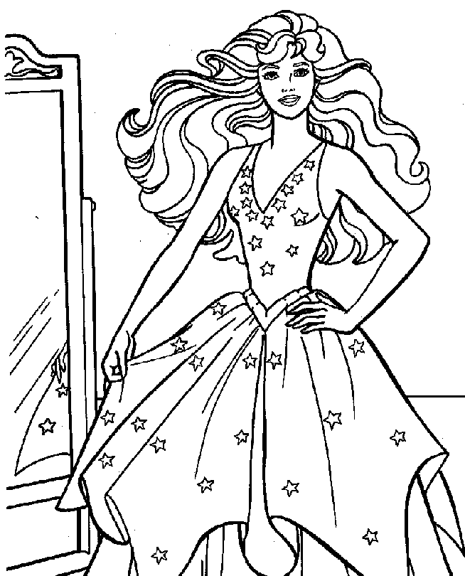 Pintar Desenho da Barbie  Colorir Boneca Barbie 